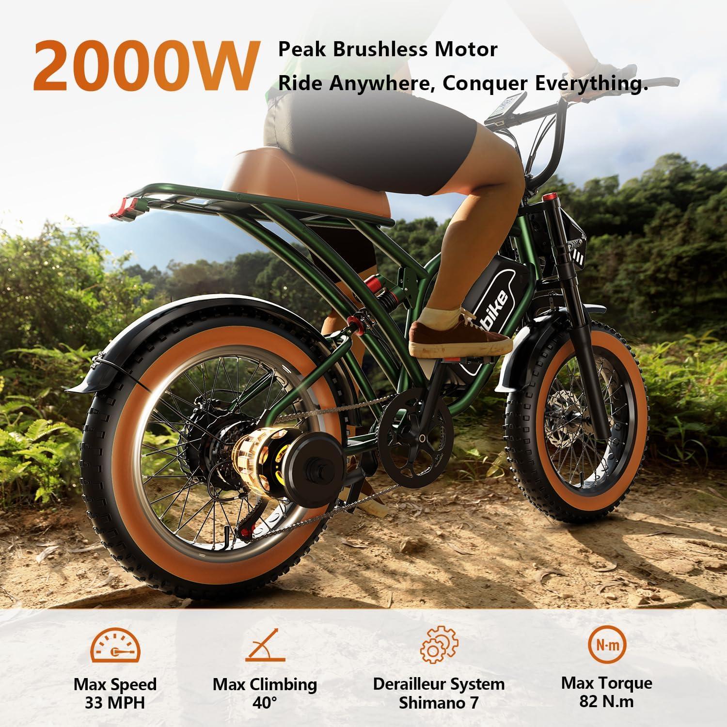 Our honest‍ Take on the 2000W dual Motor Fat Tire E-Bike